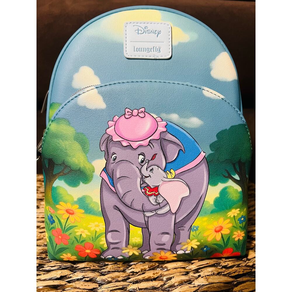 Loungefly Disney Dumbo Flower Field Mother Mrs. Jumbo Mini Backpack.